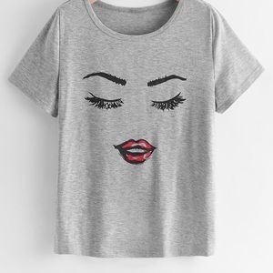 Gray T-shirt woman’s